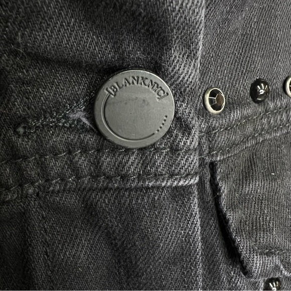 Blank NYC Black Jean Jacket Size Small Studded Distressed Denim New NWT - Picture 7 of 10